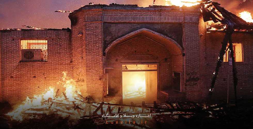 آتش سوزی مسجد جامع ساری