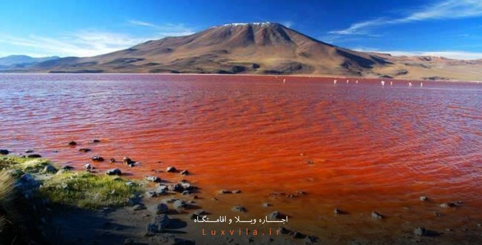 دریاچه ارومیه به رنگ نارنجی